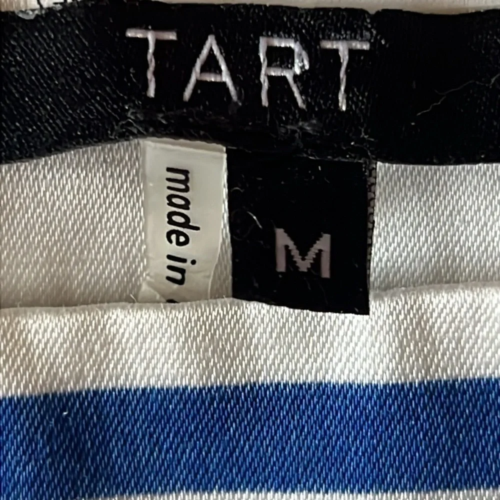TART White Pink Blue Striped Mini Skirt Size Medium Preppy
